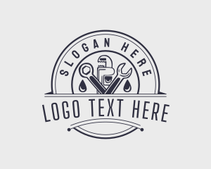 Wrench - Pipe Wrench Plumber logo design