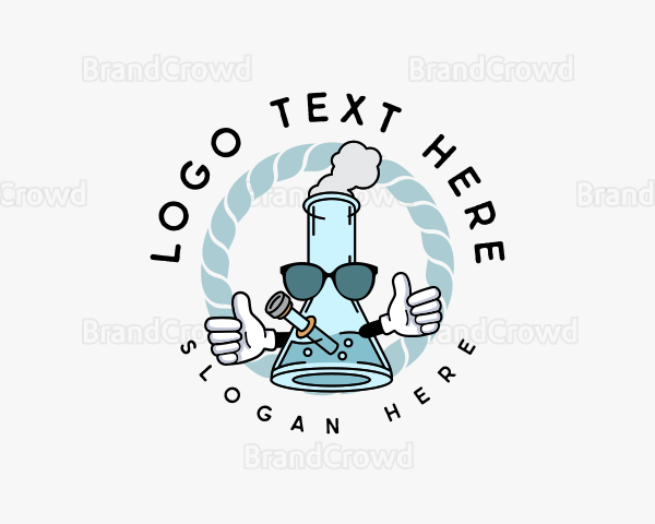Smoking Weed Bong Logo