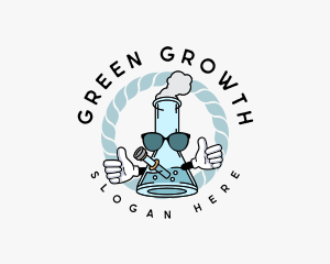 Smoking Weed Bong logo design