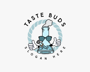 Smoking Weed Bong logo design