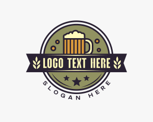 Tulip Glass - Liquor Beer Mug logo design