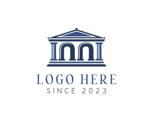 Classical Building - Legal Arch Parthenon logo design