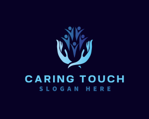 Caregiver - Hand Volunteer Community logo design