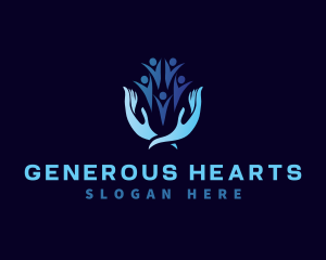 Giving - Hand Volunteer Community logo design