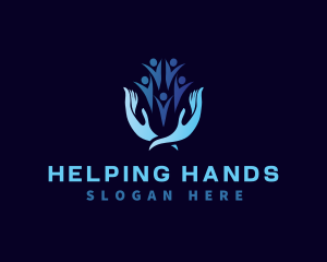 Hand Volunteer Community logo design