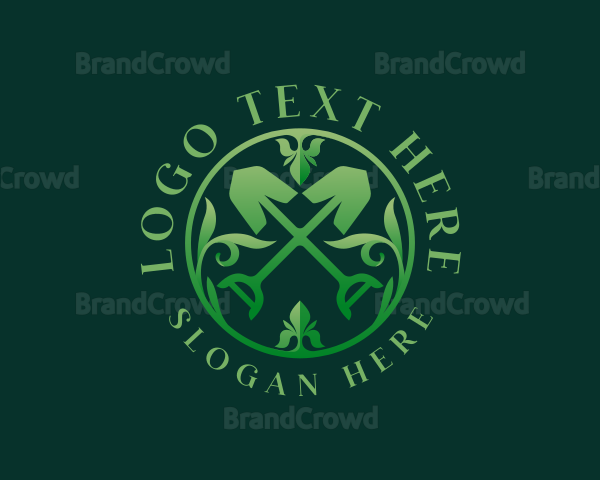 Shovel Plant Gardening Logo