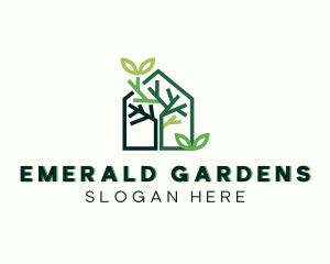 Greenhouse Garden Landscaping logo design