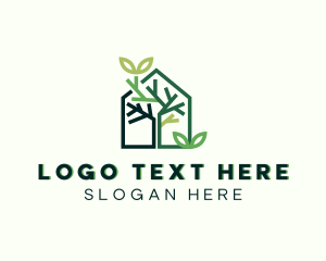 Greenhouse Garden Landscaping Logo