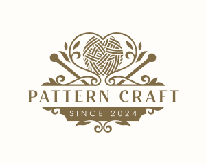 Yarn Knitting Craft logo design