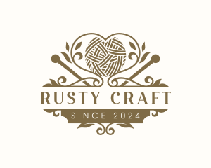 Yarn Knitting Craft logo design