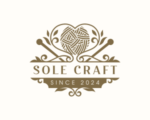 Yarn Knitting Craft logo design