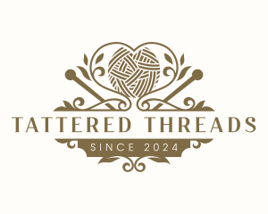 Yarn Knitting Craft logo design