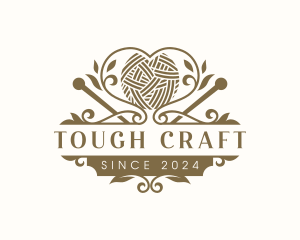 Yarn Knitting Craft logo design