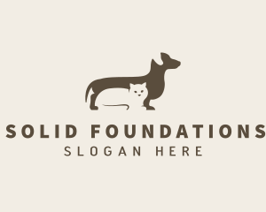 Veterinary Clinic - Pet Dachshund & Cat logo design