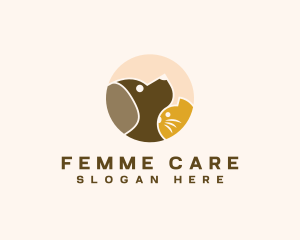 Cat Dog Animal Care logo design