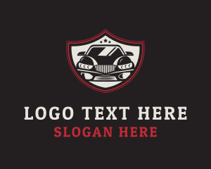 Driving School - Shield Car Transport logo design