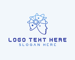 Head - Cyber Artificial Intelligence logo design