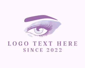 Contact Lens - Cosmetic Eye Eyelashes logo design