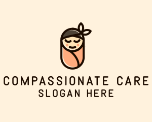 Caring - Baby Swaddle Nursery logo design
