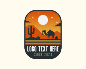 Camp - Desert Travel Adventure logo design