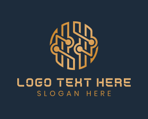 Telecommunication - Digital Tech Circuit logo design