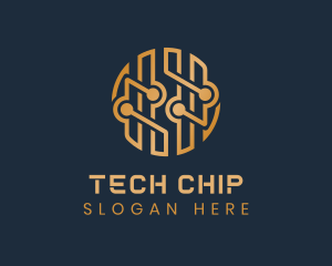 Microchip - Digital Tech Circuit logo design