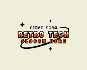 Retro Orbit Star logo design