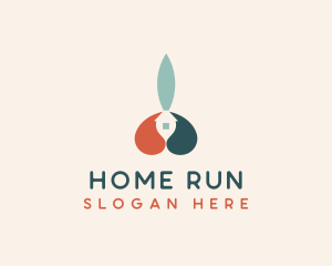 Home Paintbrush Renovation logo design