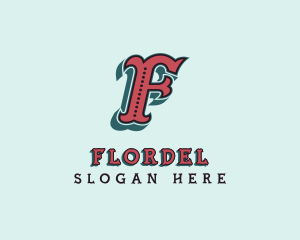 Fancy Western Boutique Letter F logo design