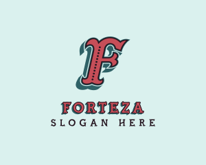 Fancy Western Boutique Letter F logo design