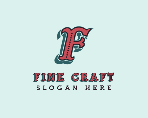 Fancy Western Boutique Letter F logo design