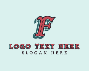 Fancy Western Boutique Letter F Logo