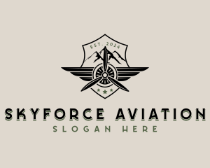 Airforce Plane Shield logo design