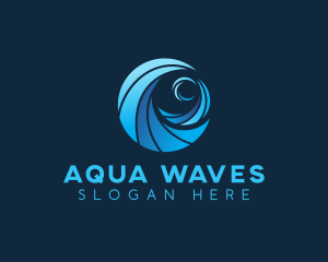 Wave Ocean Sea logo design