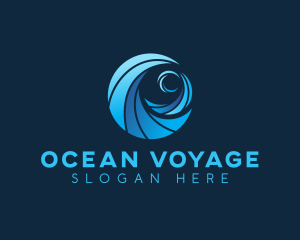 Wave Ocean Sea logo design