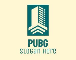 Geometric Skyscraper Building  logo design