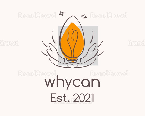Winged Light Bulb Logo