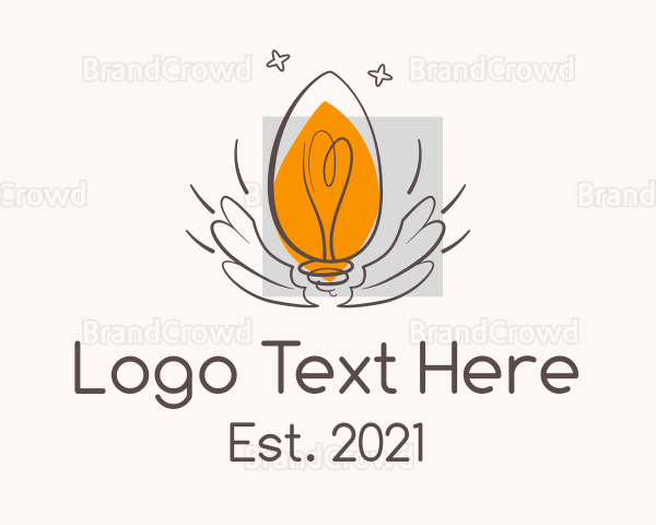 Winged Light Bulb Logo