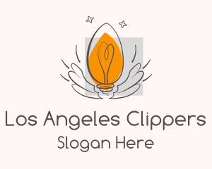 Winged Light Bulb  Logo