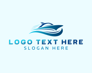 Ferry - Sailing Speedboat Ferry logo design