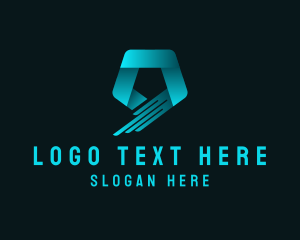 Logistics - Digital Tech Pentagon logo design