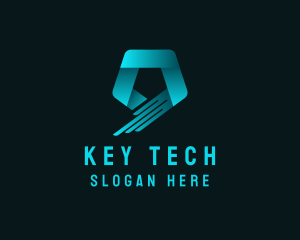 Digital Tech Pentagon logo design