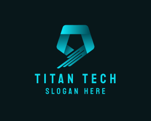 Digital Tech Pentagon logo design