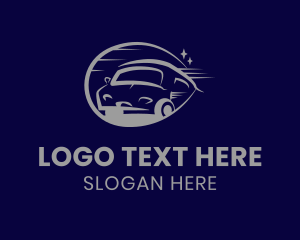 Car Pooling - Fast Car Sparkle logo design