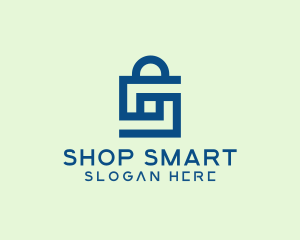 Shopping Bag Letter S  logo design