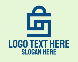 Blue Letter S Shopping Bag  Logo