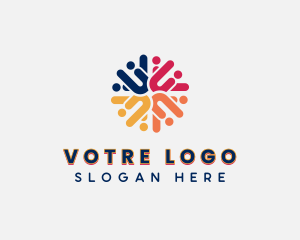 Cooperative - People Community Volunteer logo design