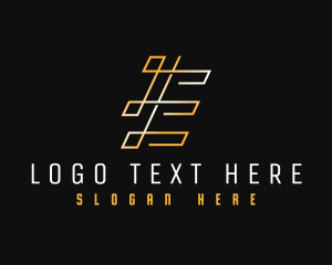 Letter E - Geometric Industrial Letter E logo design