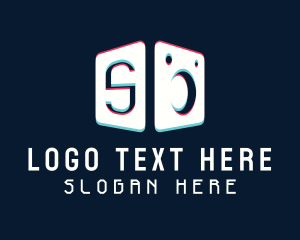 Glitch - Stereo Speaker Letter S logo design