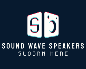 Stereo Speaker Letter S logo design